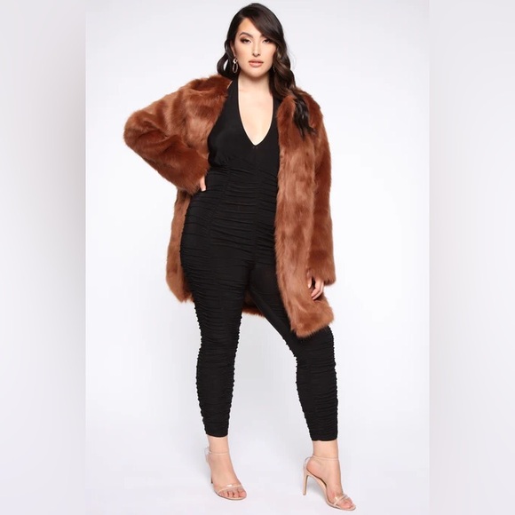 Franchesca Fur Jacket - Brown - Picture 9 of 12